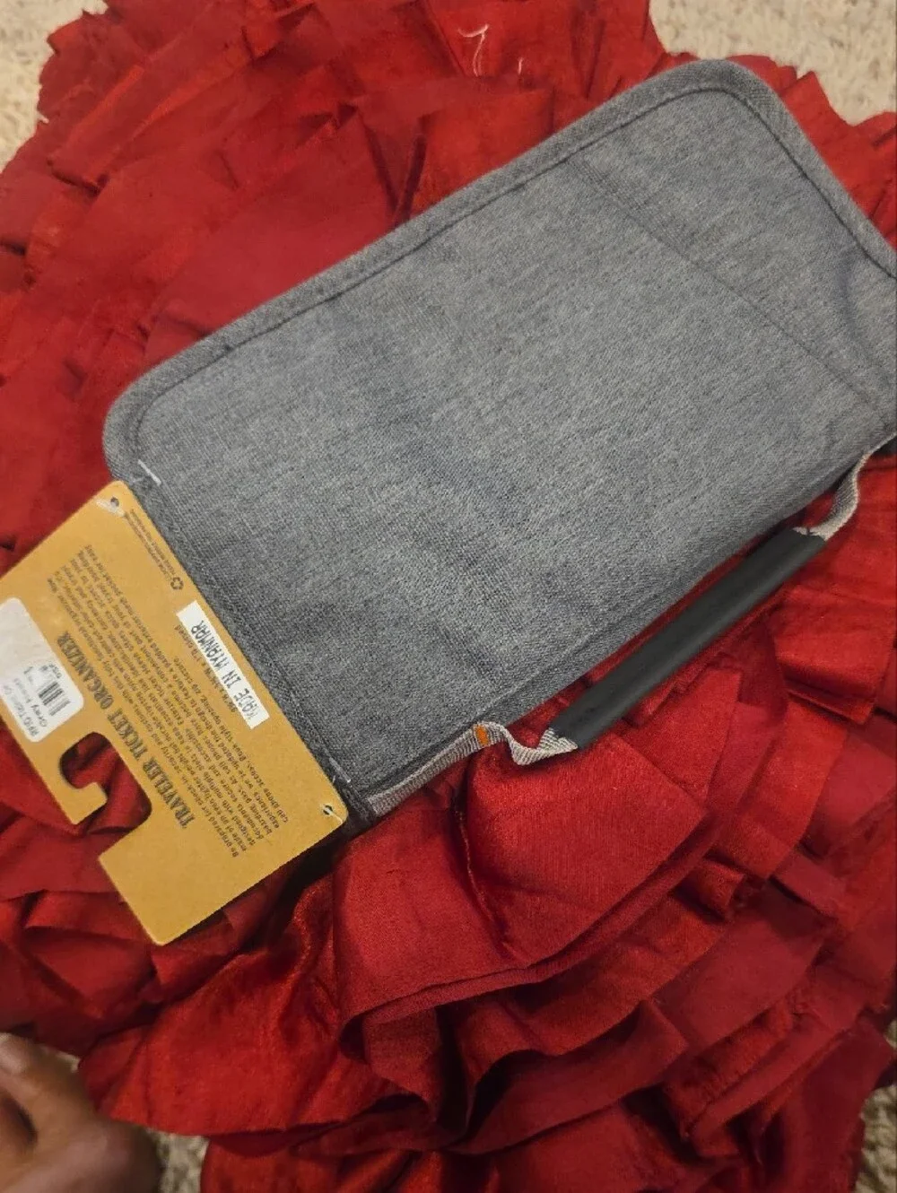 L.L. Bean Mens Gray Traveler Ticket Organizer NWT